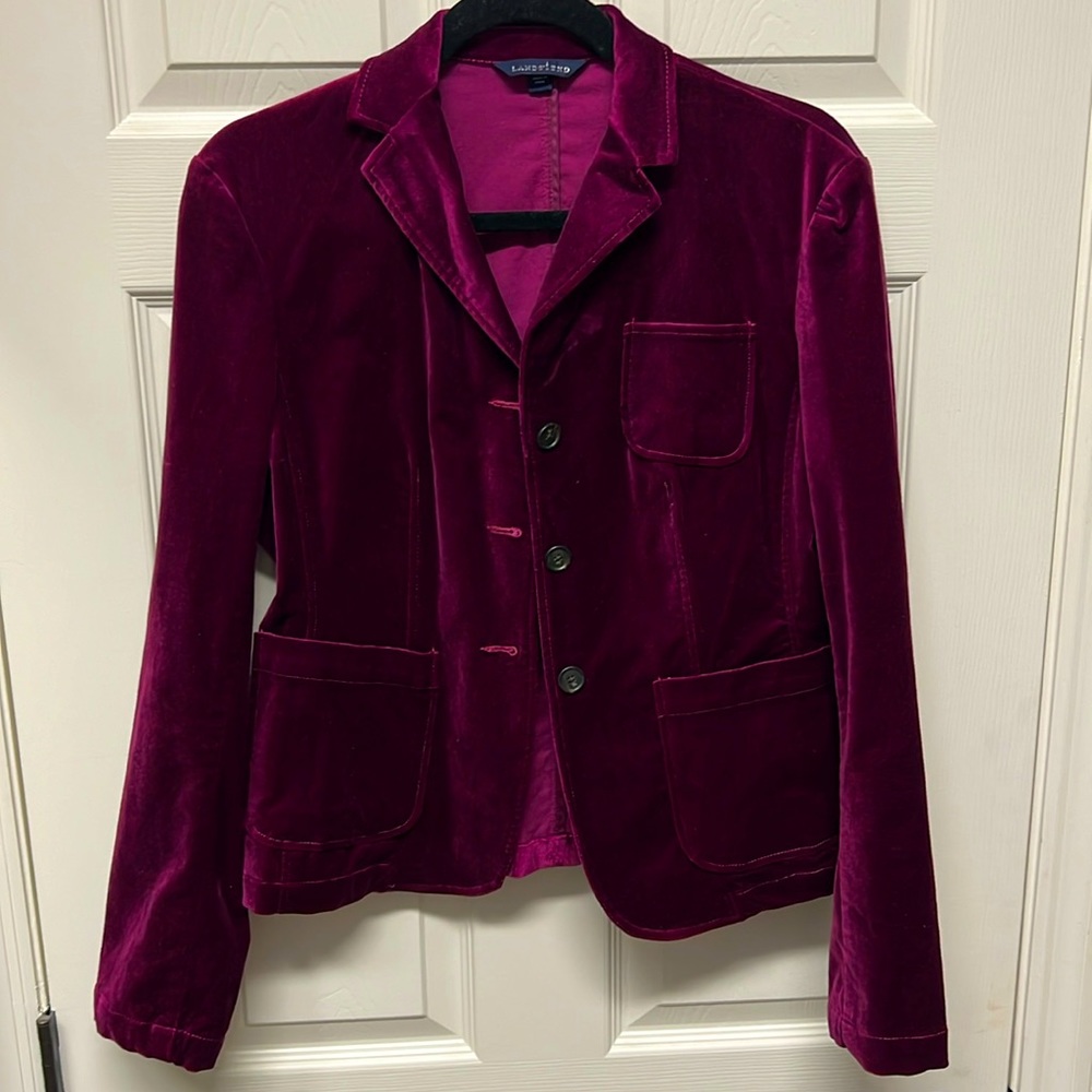 Lands’ End velvet blazer
